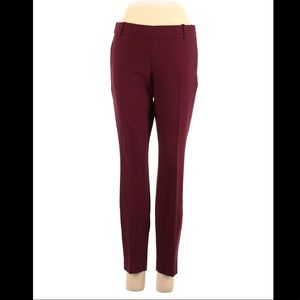 J. Crew Mercantile Mid-rise Burgundy pant size 6